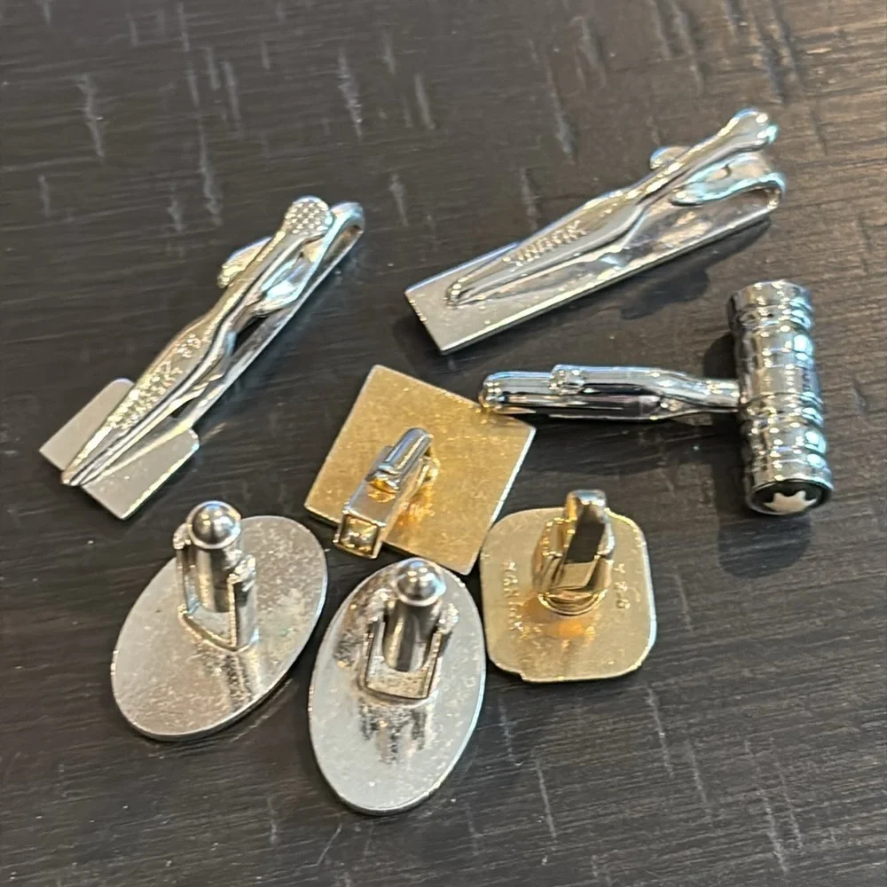 Silver and Gold Cufflinks Set Bundle Lot